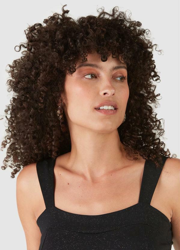 Malwee - Blusa Cropped em Glitter Preto 2