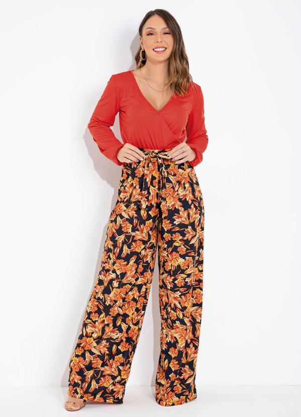 Queima Estoque - Blusa Laranja com Manga Balonê 2