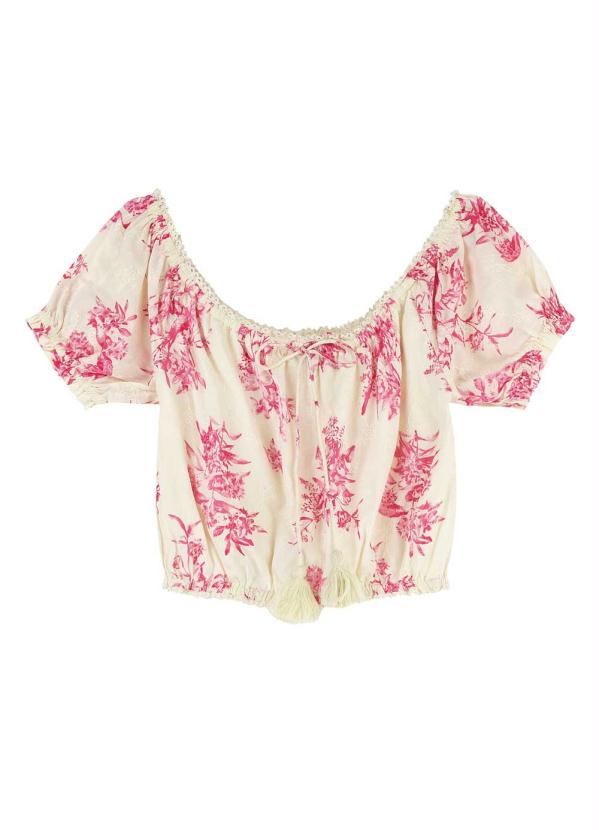 Enfim - Blusa Off White Ciganinha Floral 3