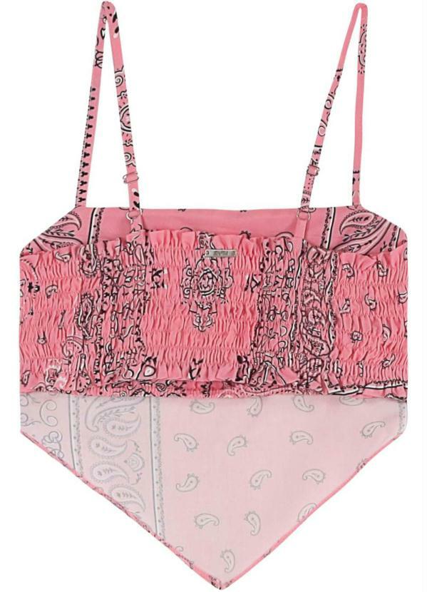 Enfim - Blusa Rosa Cropped Bandana Feminina 2