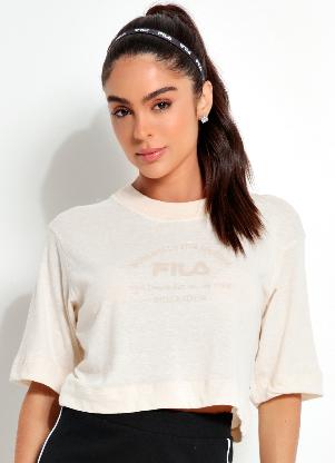 Fila - Camiseta Feminina Vita Sportiva Bege - FILA