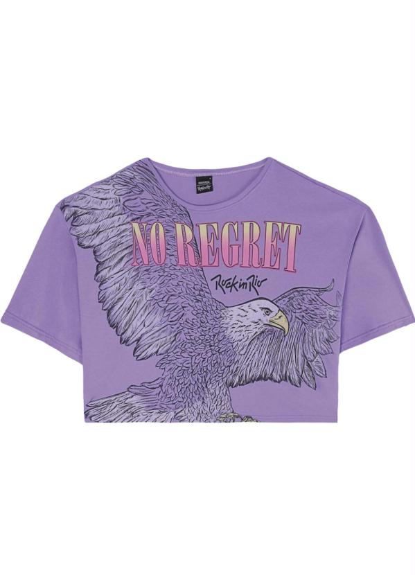 Enfim - Camiseta Lilás Cropped Rock In Rio no Regret 3