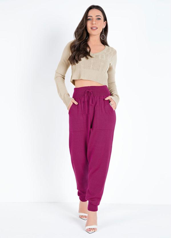 Janine - Cropped Cáqui com Mangas Longas 4