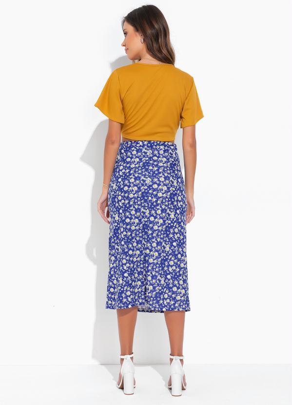 Moda Pop - Cropped Caramelo com Decote para Amarração 5