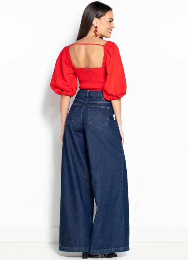 Forum - Cropped de Linho Vermelho 4