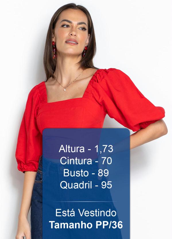 Forum - Cropped de Linho Vermelho 5