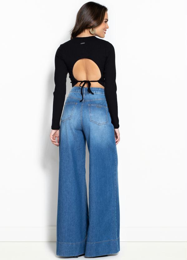 cropped manga longa colcci