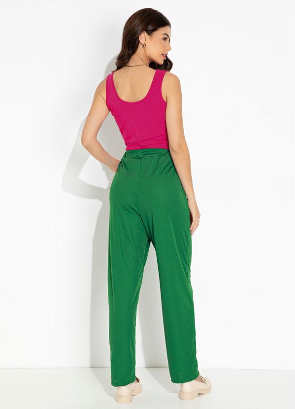 Moda Pop - Cropped Pink com Recortes e sem Mangas 4