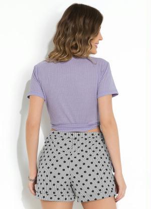 Moda Pop - Cropped Transpassado com Amarração - MODA POP