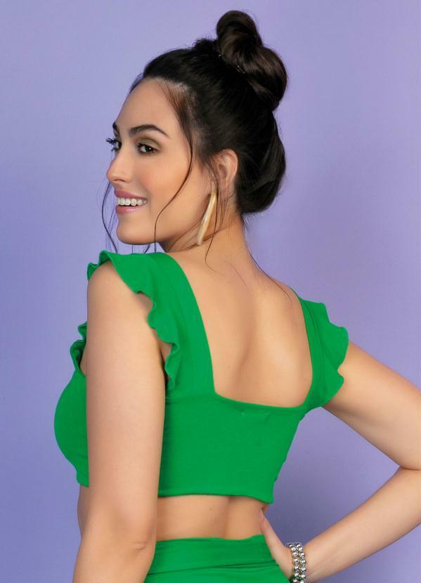 cropped de alcinha com babado