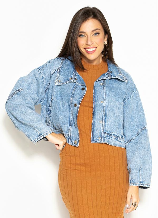 Colcci - Jaqueta Ampla Jeans Azul