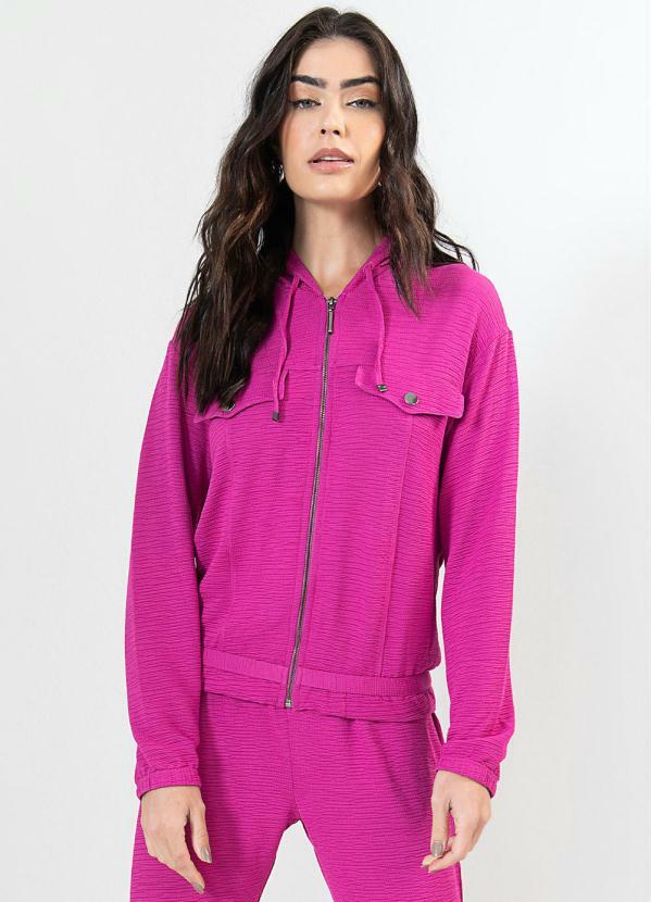 Endless - Jaqueta com Capuz Detalhada Roxo