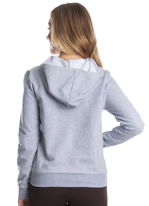 Rovitex - Jaqueta Feminina Básica com Capuz Cinza Escura 2