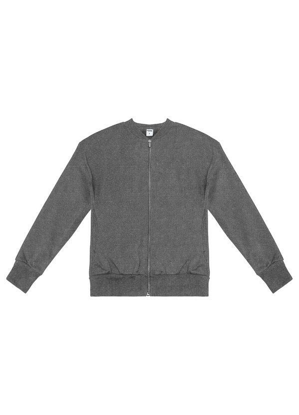 Rovitex - Jaqueta Feminina Básica de Moletom Cinza 4