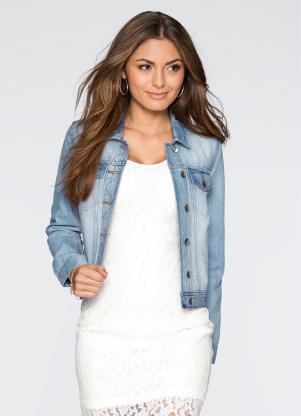 jaqueta jeans feminina clara
