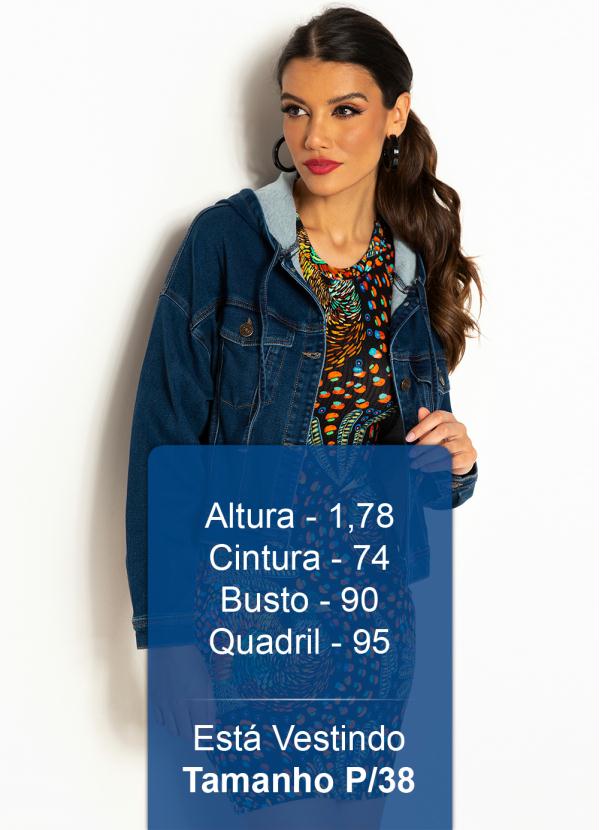 Dzarm - Jaqueta Jeans com Touca Azul Médio 5