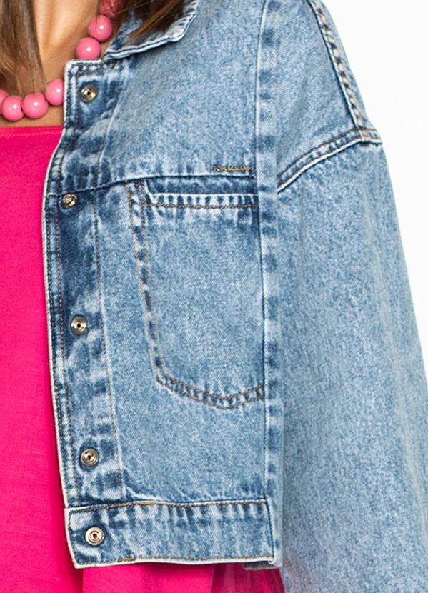 Forum - Jaqueta Jeans Cropped Azul 6