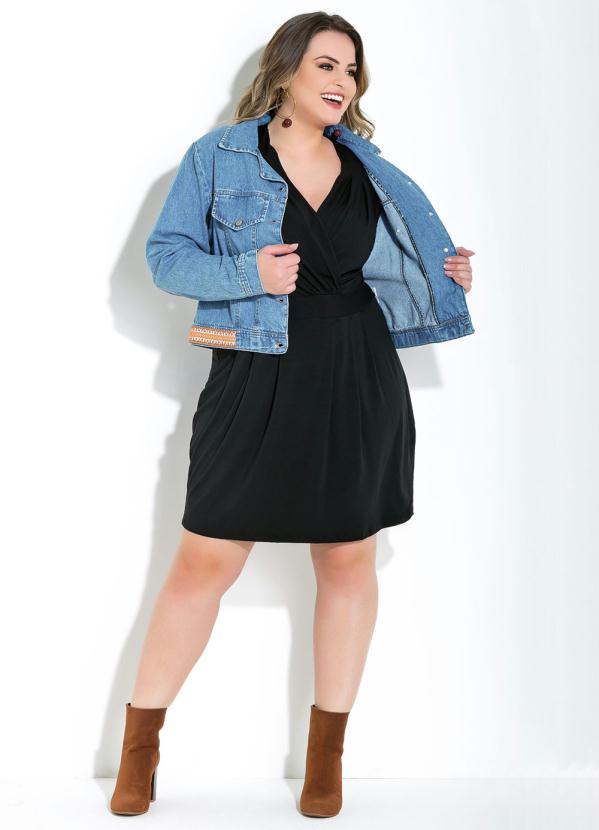 Quintess - Jaqueta Jeans Quintess com Franjas nas Costas 11