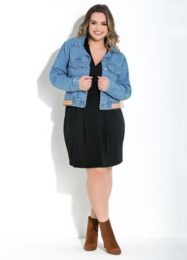 Quintess - Jaqueta Jeans Quintess com Franjas nas Costas 9