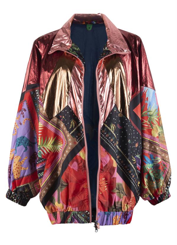 Farm - Jaqueta Metalizada Misturinha de Lenço Vermelha 7