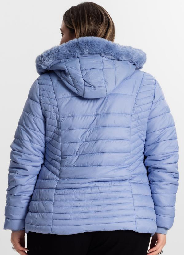 Rovitex - Jaqueta Puffer Feminina Plus Size Sea Surf Roxo 2