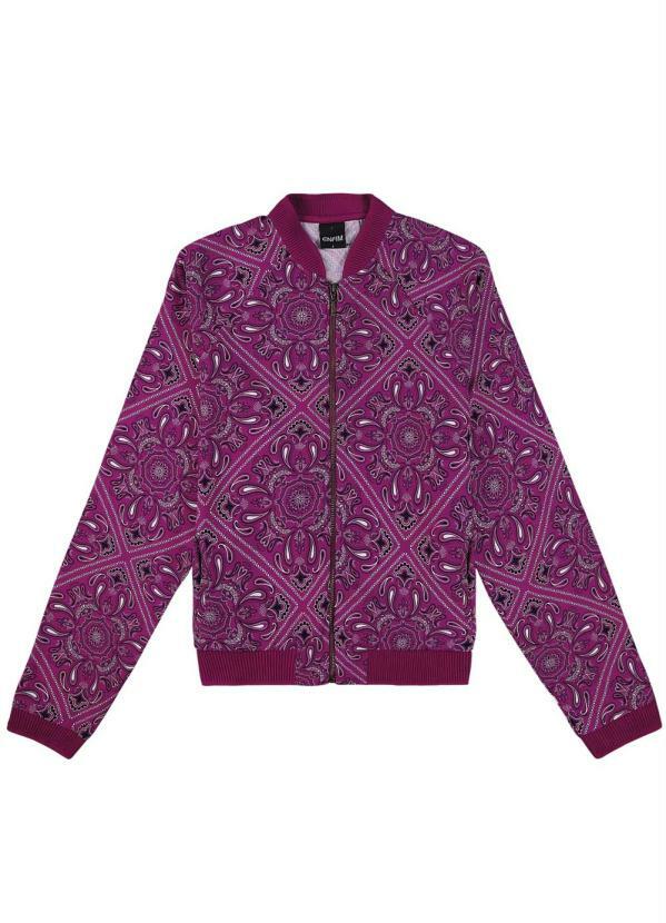 Enfim - Jaqueta Roxa Slim Paisley
