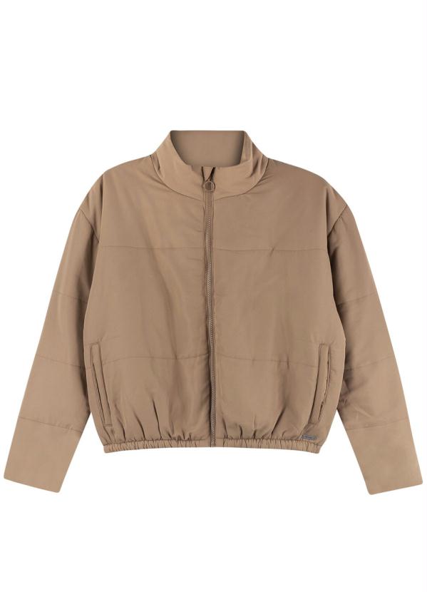 Enfim - Jaqueta Taupe Feminina com Plaqueta 3