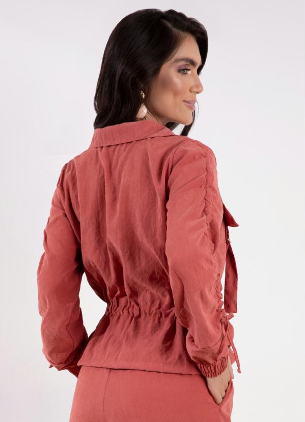 Quintess - Jaqueta Telha com Cordel e Bolsos 3