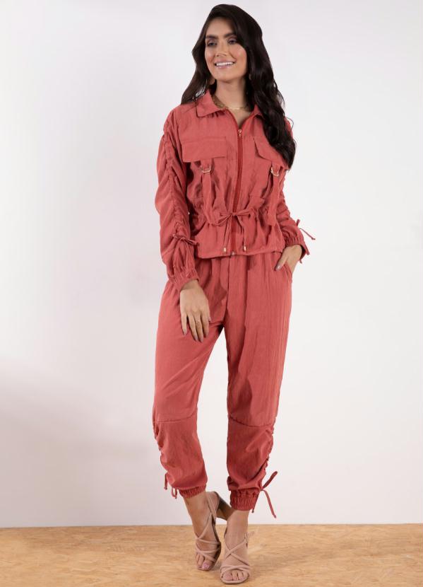 Quintess - Jaqueta Telha com Cordel e Bolsos 4