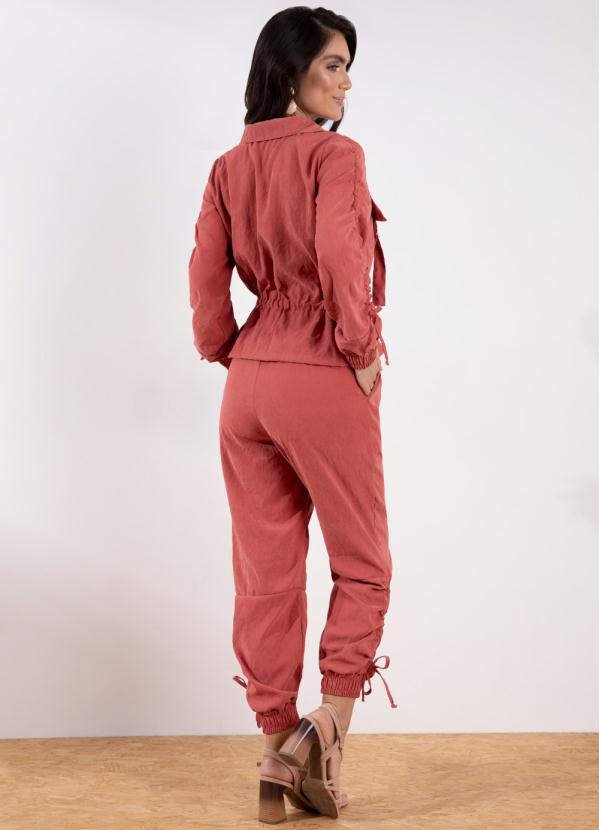 Quintess - Jaqueta Telha com Cordel e Bolsos 5