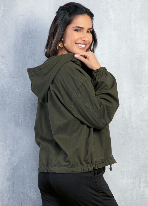 Quintess - Jaqueta Verde com Bolsos e Capuz 2
