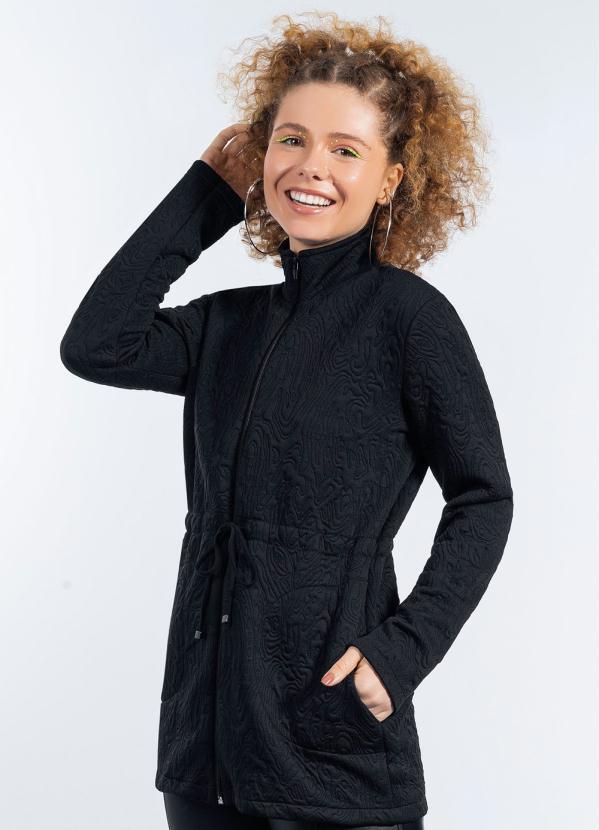 Bjoe - Parka Matelassê Feminina Adulto Preto