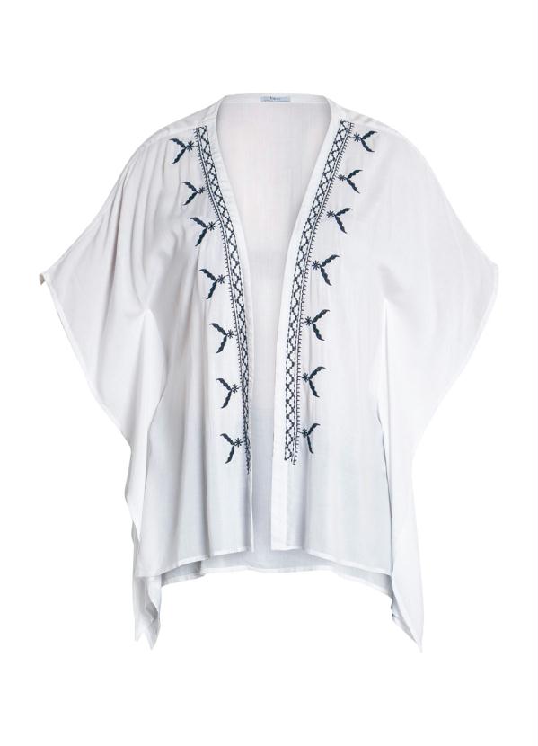 bonprix - Kimono com Abertura Bordada Branco 8