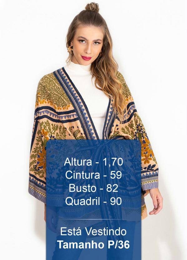 Farm - Kimono de Viscose Realeza Bege 5