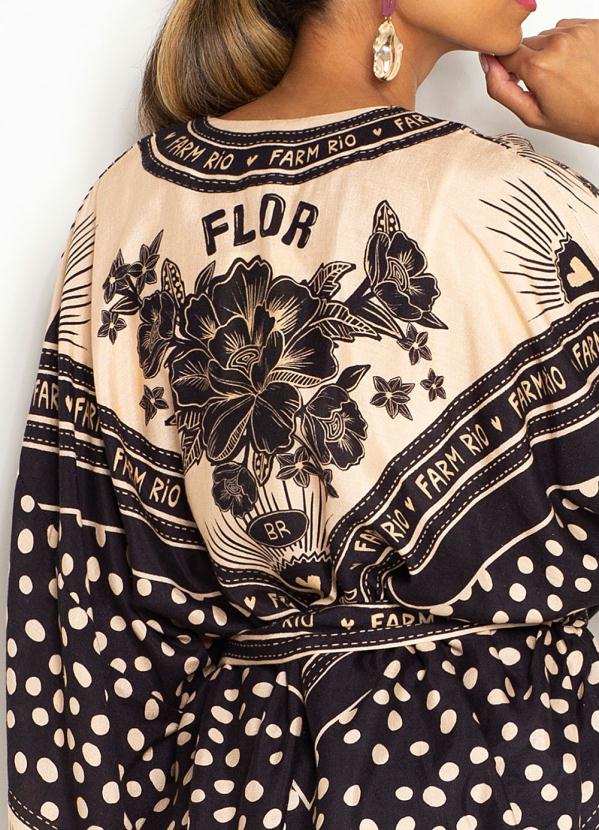 Farm - Kimono de Viscose Sonho Tropical Estampado 2