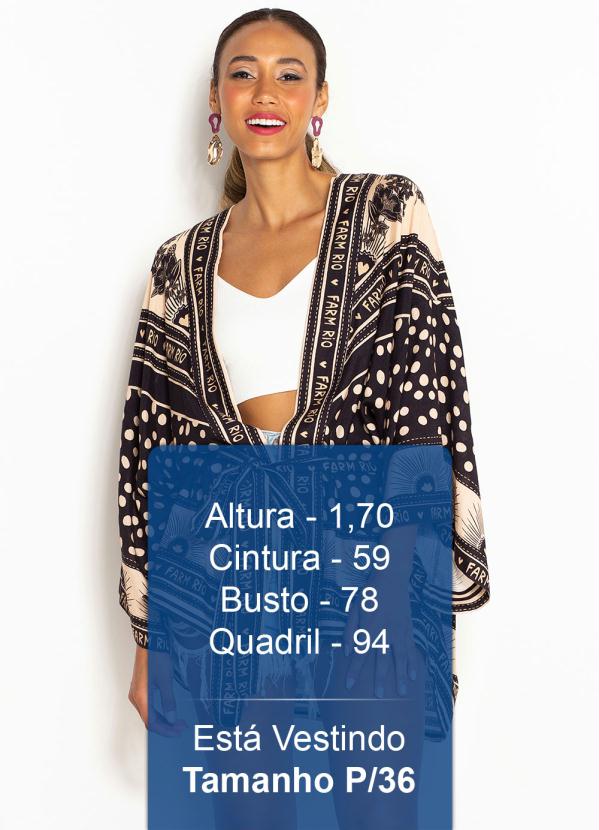Farm - Kimono de Viscose Sonho Tropical Estampado 5