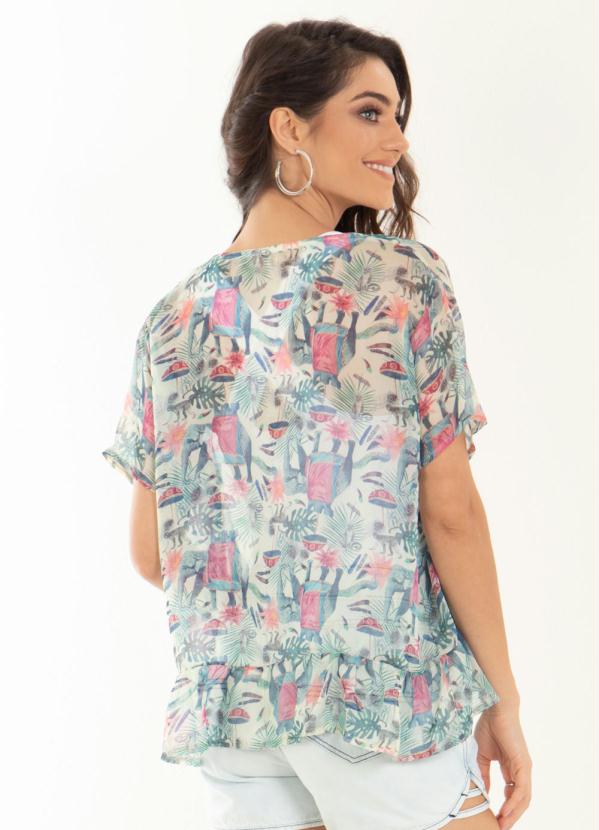 Quintess - Kimono Étnico com Babado na Barra Quintess 2