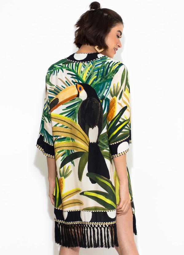 Farm - Kimono Lenço Abacatuca Estampado 2