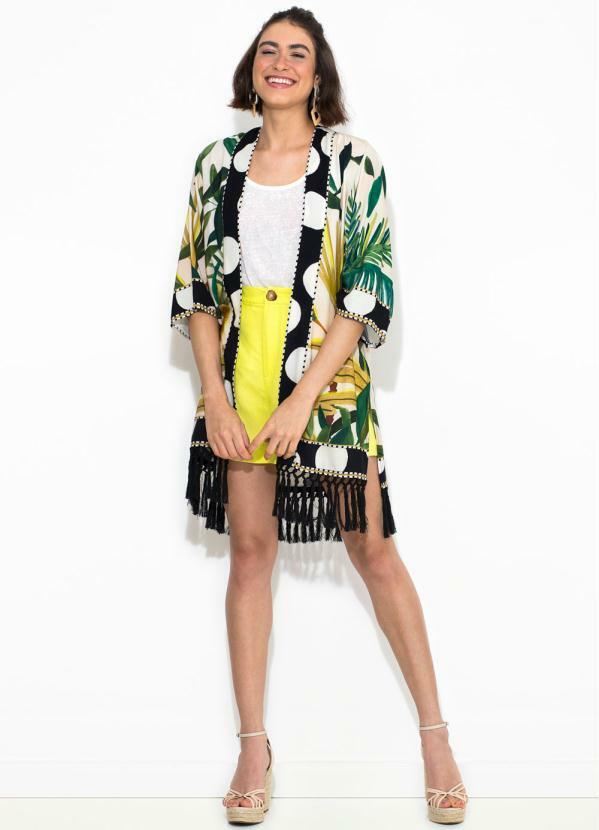 Farm - Kimono Lenço Abacatuca Estampado 3