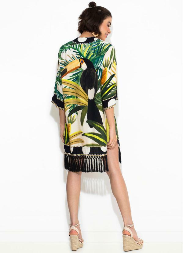 Farm - Kimono Lenço Abacatuca Estampado 4