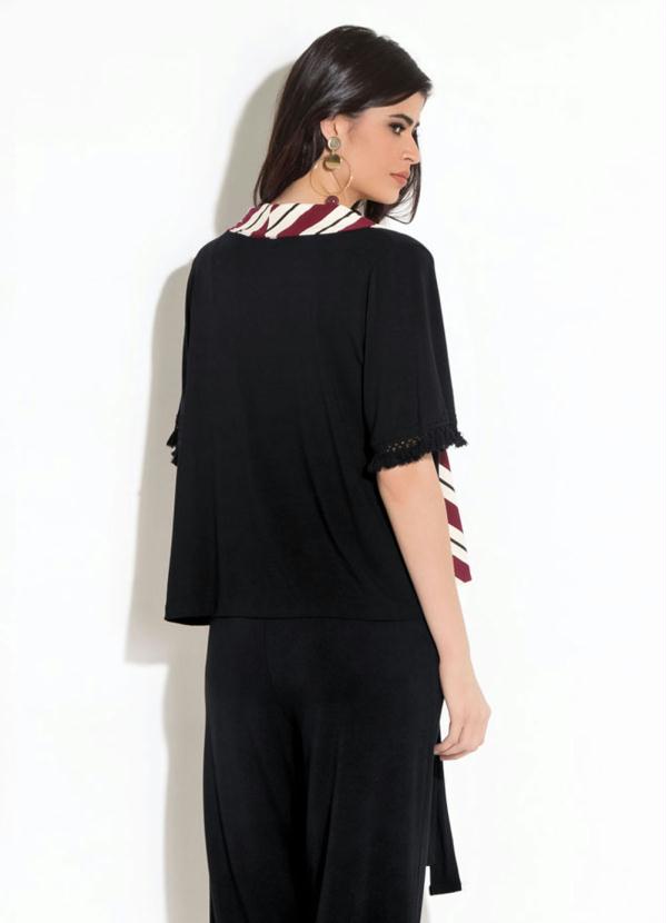 Quintess - Kimono Quintess Preto com Franjas 2