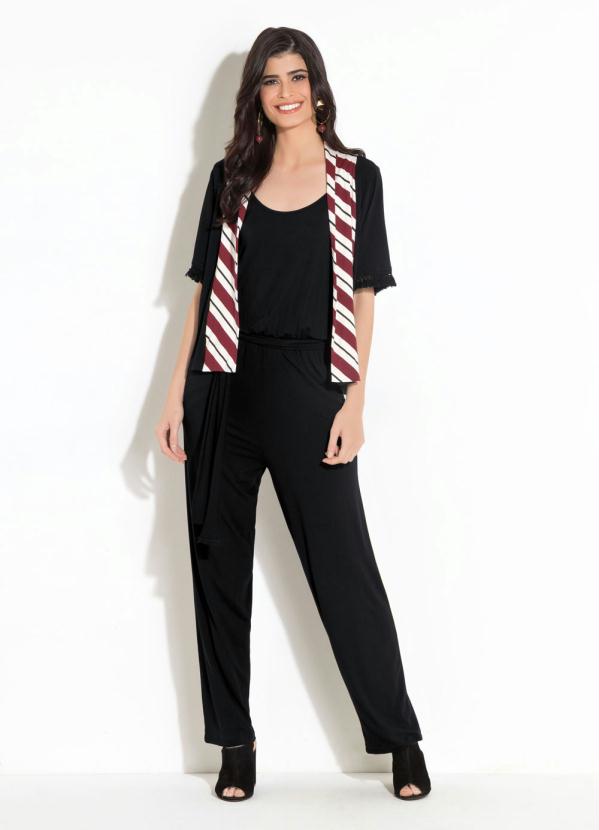 Quintess - Kimono Quintess Preto com Franjas 3