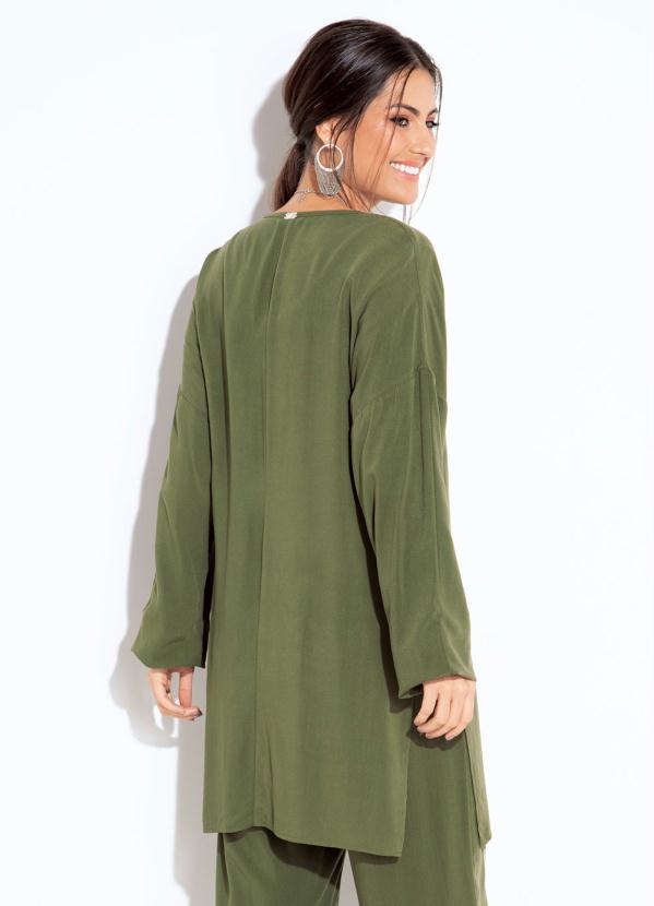 Quintess - Kimono Verde com Fendas nas Laterais 2