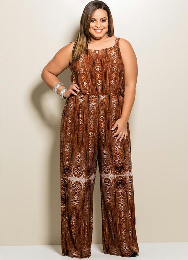 Marguerite - Macacão de Alça Plus Size Estampado 4