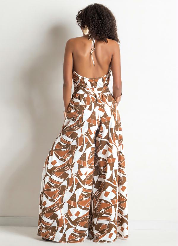 Outlet - Macacão Frente Única Estampado 2