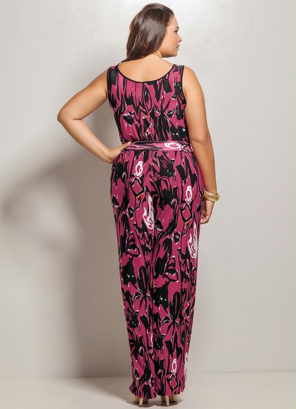 Marguerite - Macação Longo Plus SizeEstampado 2