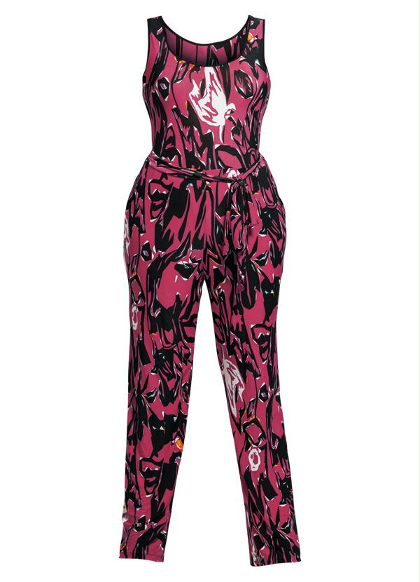 Marguerite - Macação Longo Plus SizeEstampado 4