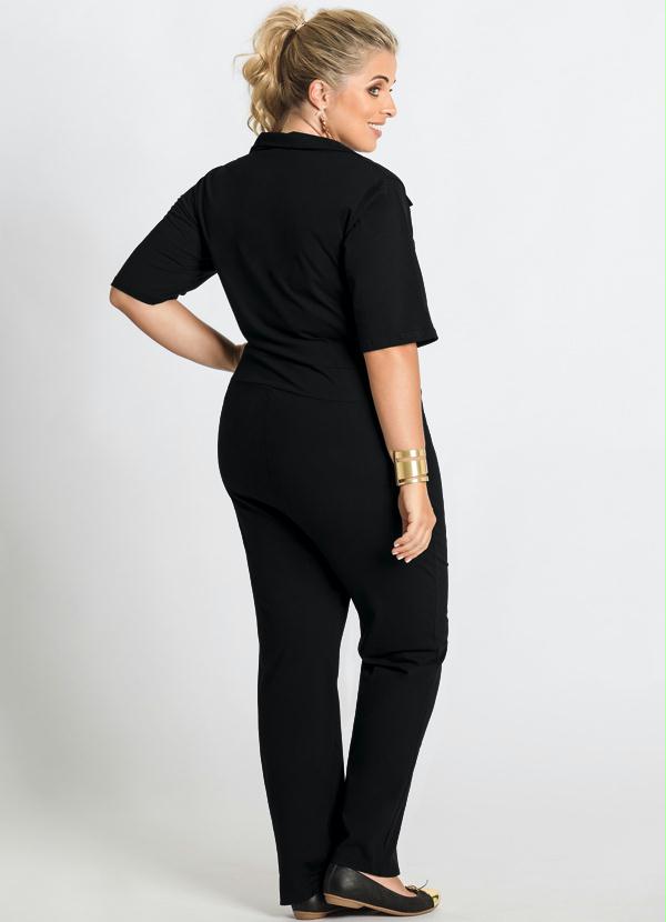 Marguerite - Macacão Preto Plus Size 2