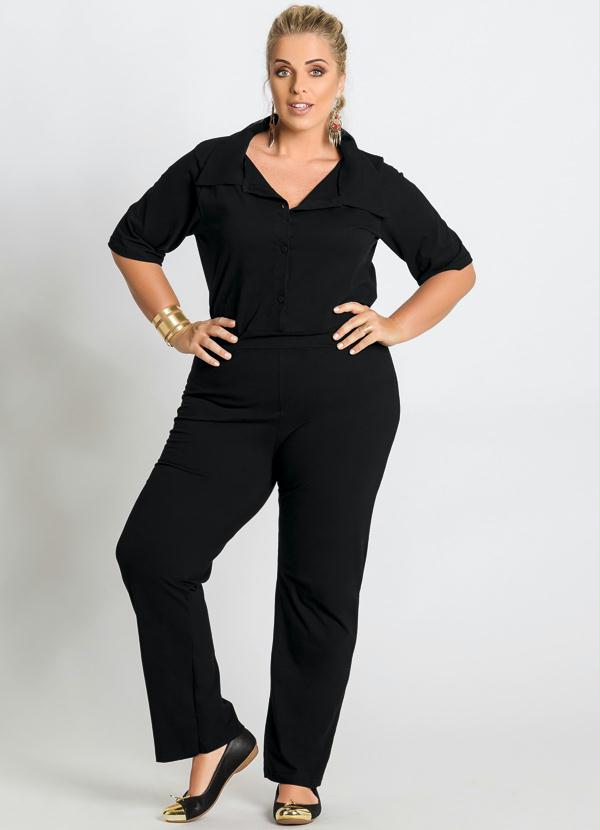 Marguerite - Macacão Preto Plus Size 3
