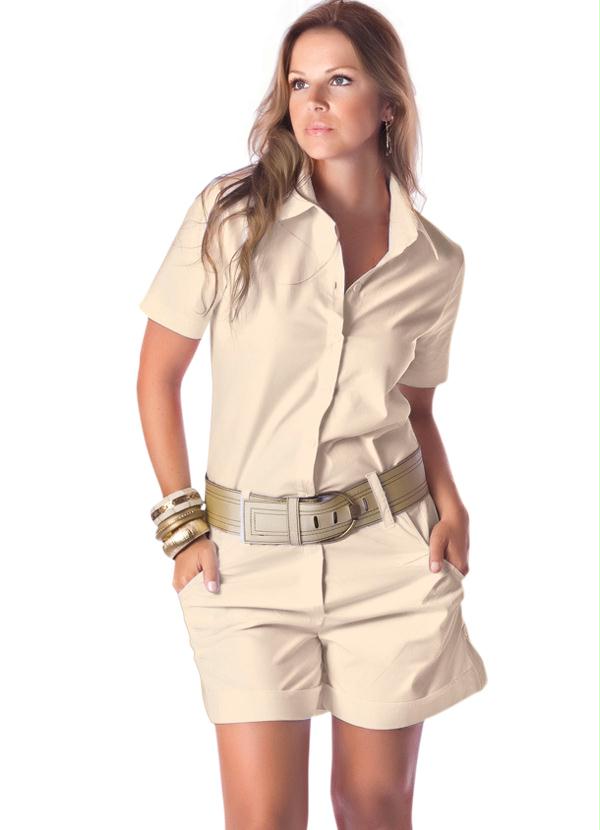 Quintess - Macaquinho Feminino Bege